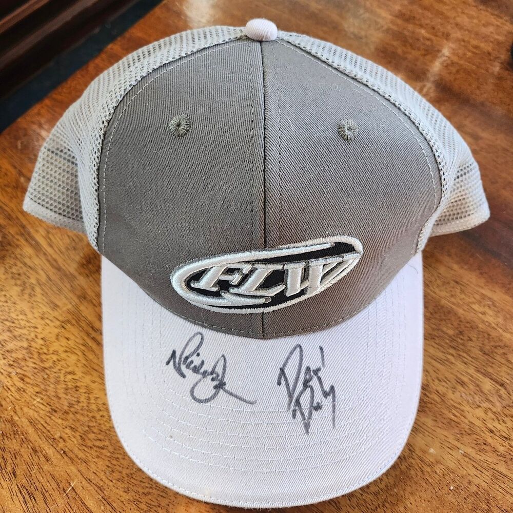 FLW Fishing League Worldwide Autographed Hat David Dudley & Nielsen